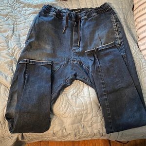 ZANEROBE Sz 32x32 Slingshot Denimo Jeans Men's Denim Jogger Pants Dark